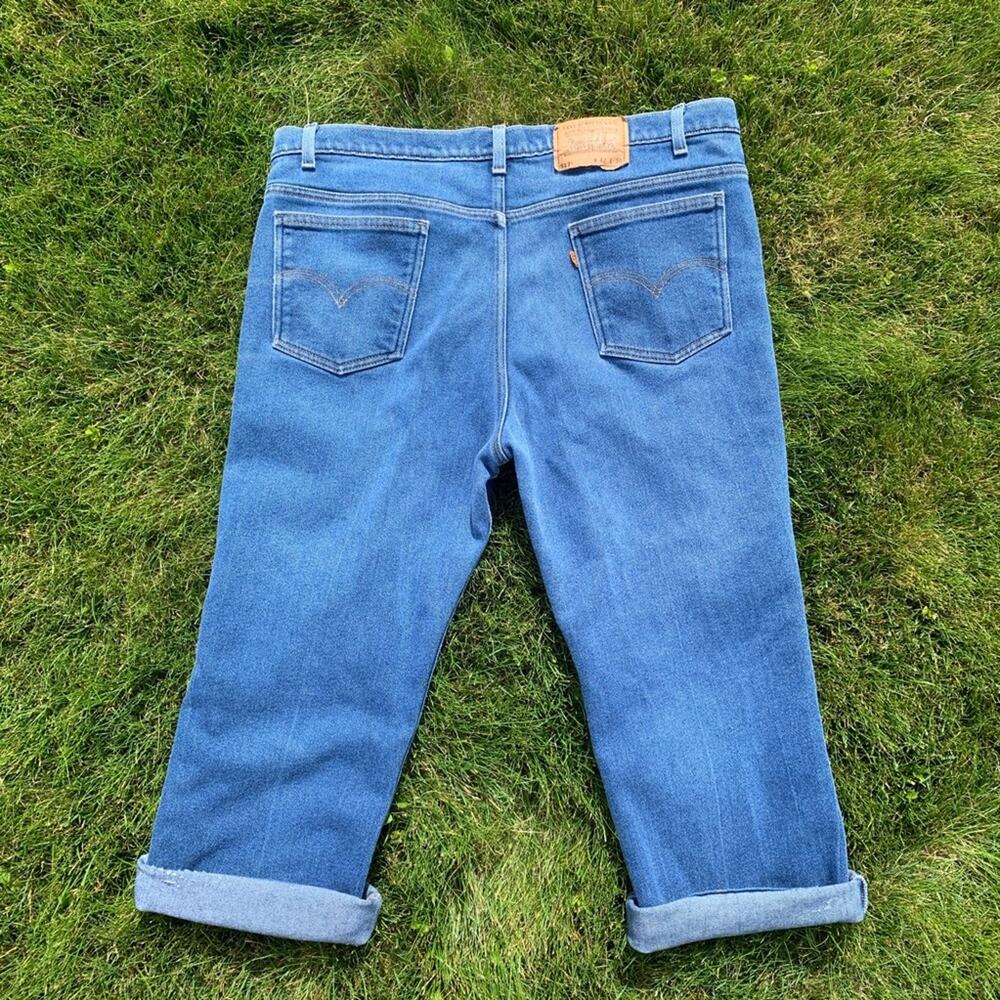 Vintage Levi’s 517 orange tab crop jeans 42x26